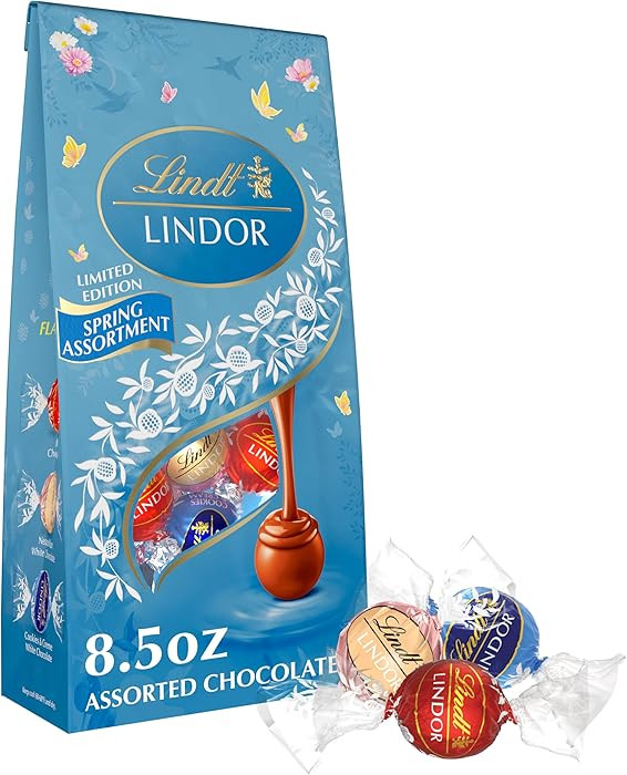 Lindt LINDOR Limited Edition Spring Assorted Chocolate Truffles, Assorted Chocolate Easter Candy ... | Amazon (US)