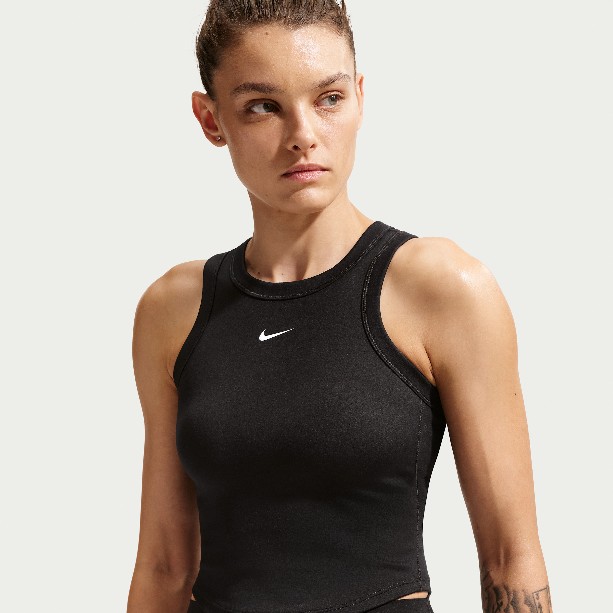 Nike Women's One Fitted Dri-FIT Cropped Tank Top in Black | FN2806-011 | Nike (US)