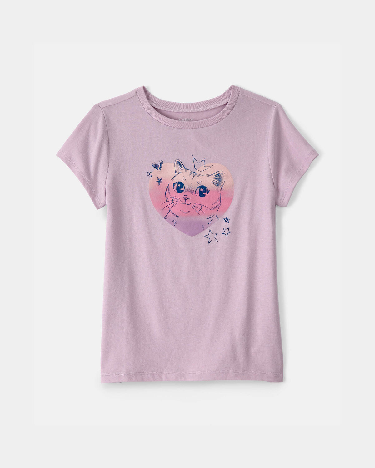 Girls Cat Heart Graphic Tee - Purple | Carter's Inc