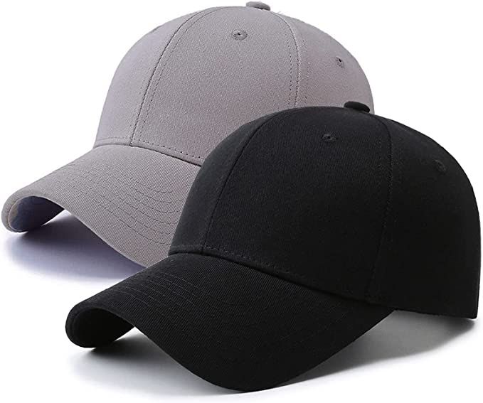 PFFY 2 Packs Baseball Cap Golf Dad Hat for Men and Women Hat Black+Grey at Amazon Men’s Clothin... | Amazon (US)