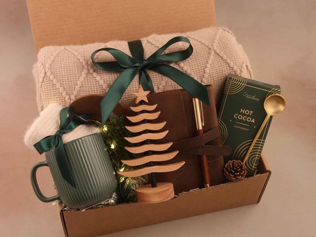 Winter Care Package For Her, Christmas Gifts For Her, Holiday Gift Box, Christmas Gift Basket, Co... | Etsy (US)
