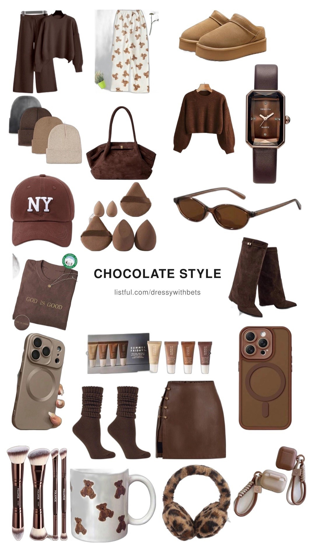 Brown is my love language now. 🤎🍫 From the latte makeup to the cozy knits, if it isn’t chocolate-colored, I don’t want it. Who else is entering their monochromatic era?

#LTKHoliday #LTKSeasonal #LTKGiftGuide