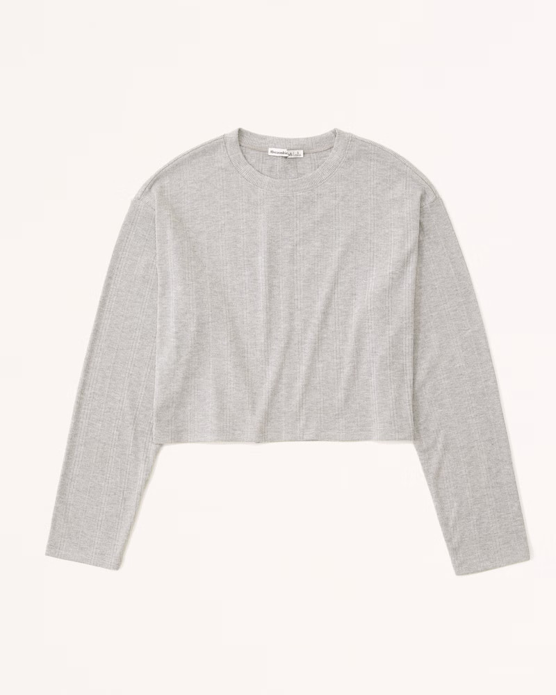Cozy Rib Long-Sleeve Sleep Top | Abercrombie & Fitch (US)