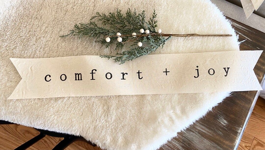 comfort + joy christmas banner | Etsy (US)