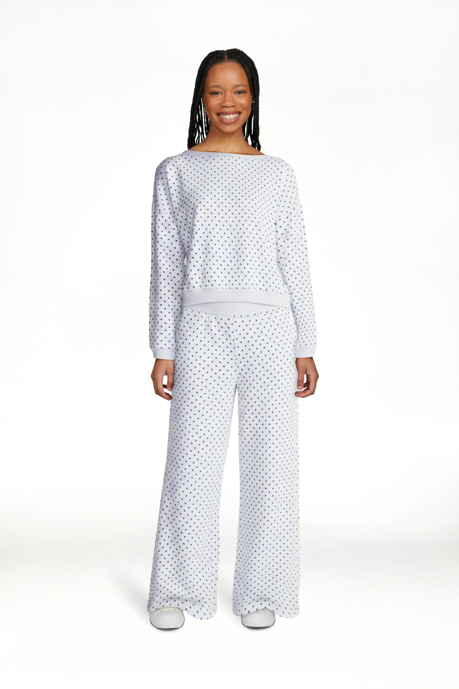 No Boundaries Fleece Sweatshirt and Wide Leg Pants Set, 2 Piece, Women’s and Women's Plus Sizes... | Walmart (US)