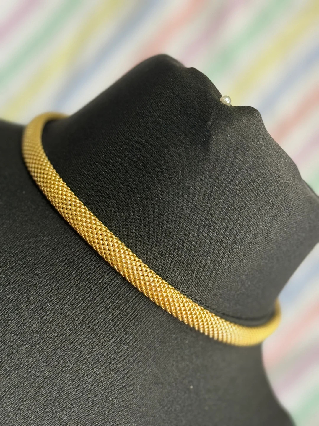Signed ARVINO Gold Plated Wide Mesh Choker Necklace - Etsy UK | Etsy (UK)