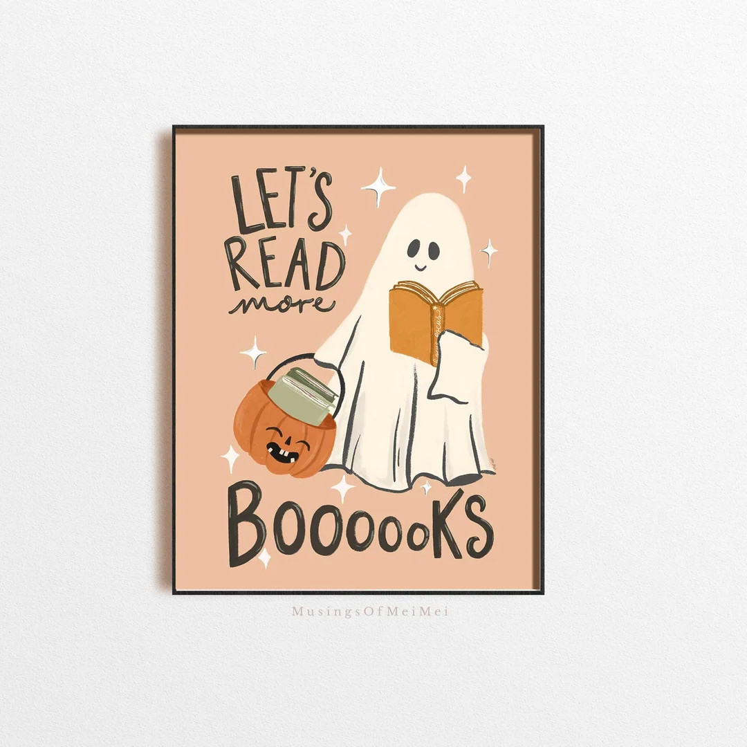 Halloween Read More Books Print, Fun Halloween Decor for Kids, Printable Wall Art,Halloween Readi... | Etsy (US)