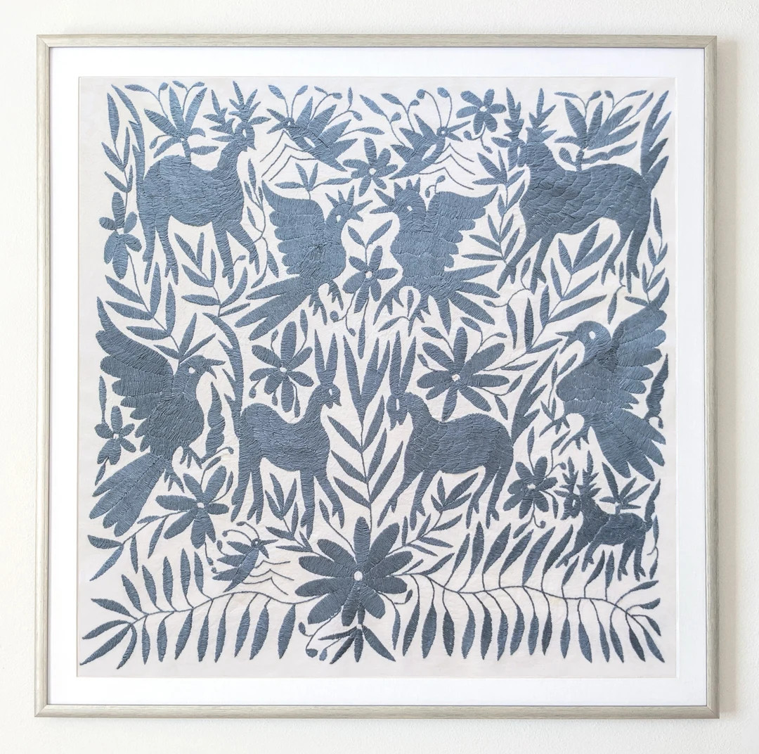 Made-to-order / Custom Made: Unframed Otomi Wall Art Decor Mexican Textile Fabric Hand Embroidere... | Etsy (US)