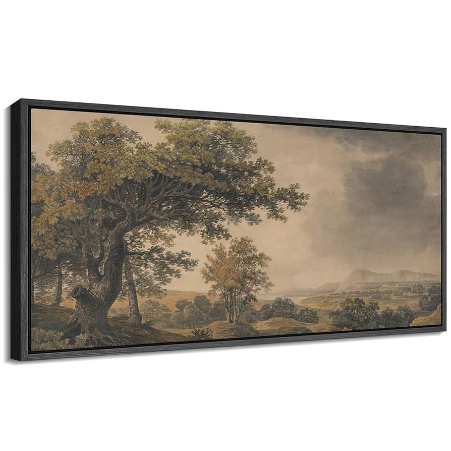 SIGNFORD Extra Large Framed Canvas Antique Woodland Valley Landscape Illustrations Modern Art Cal... | Amazon (US)