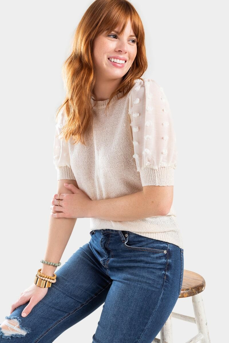 Evora Clip Dot Sweater | Francesca’s Collections