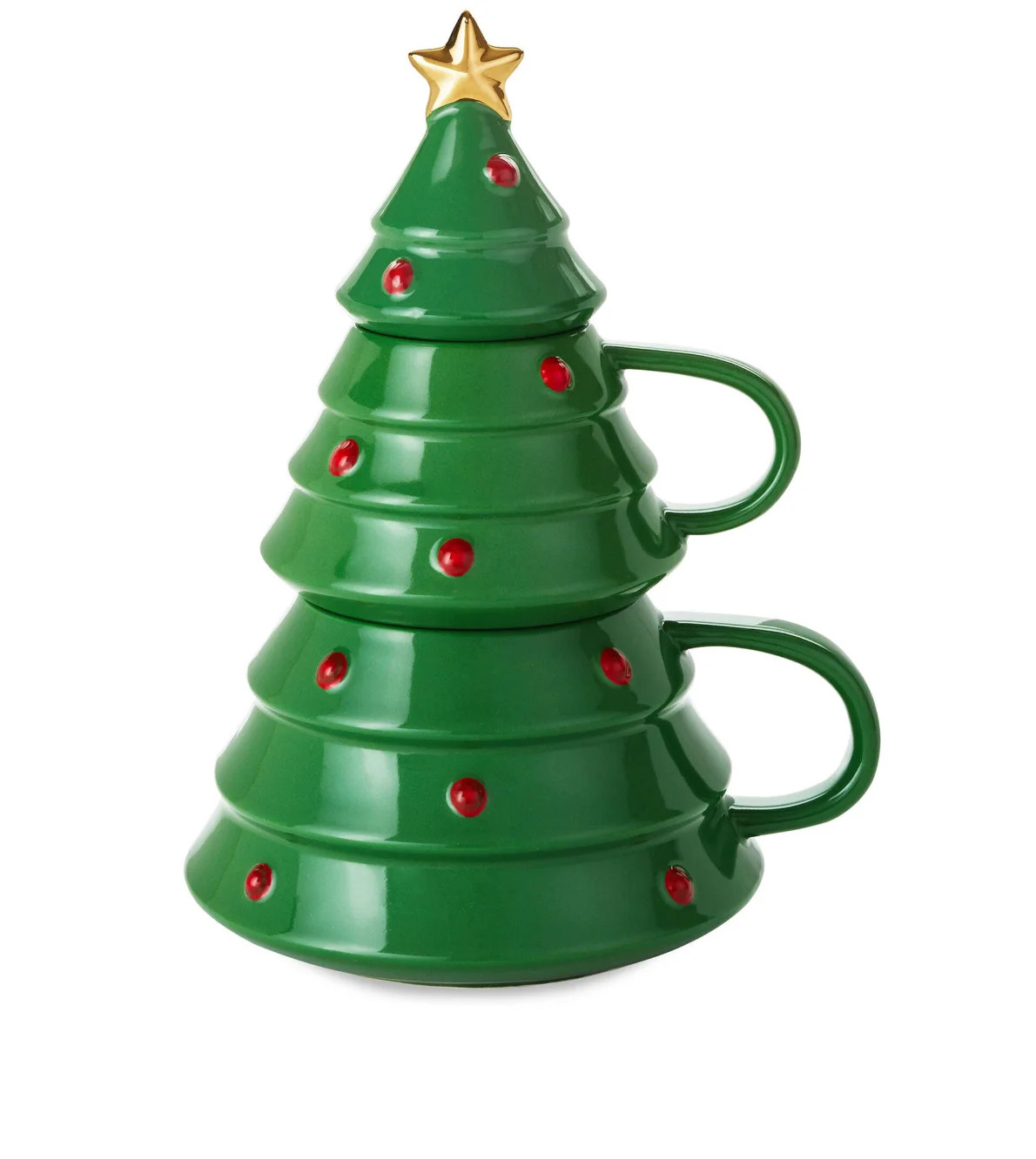 Hallmark Holiday Christmas Tree Stacking Mugs Set of 2 New with Tag | Walmart (US)