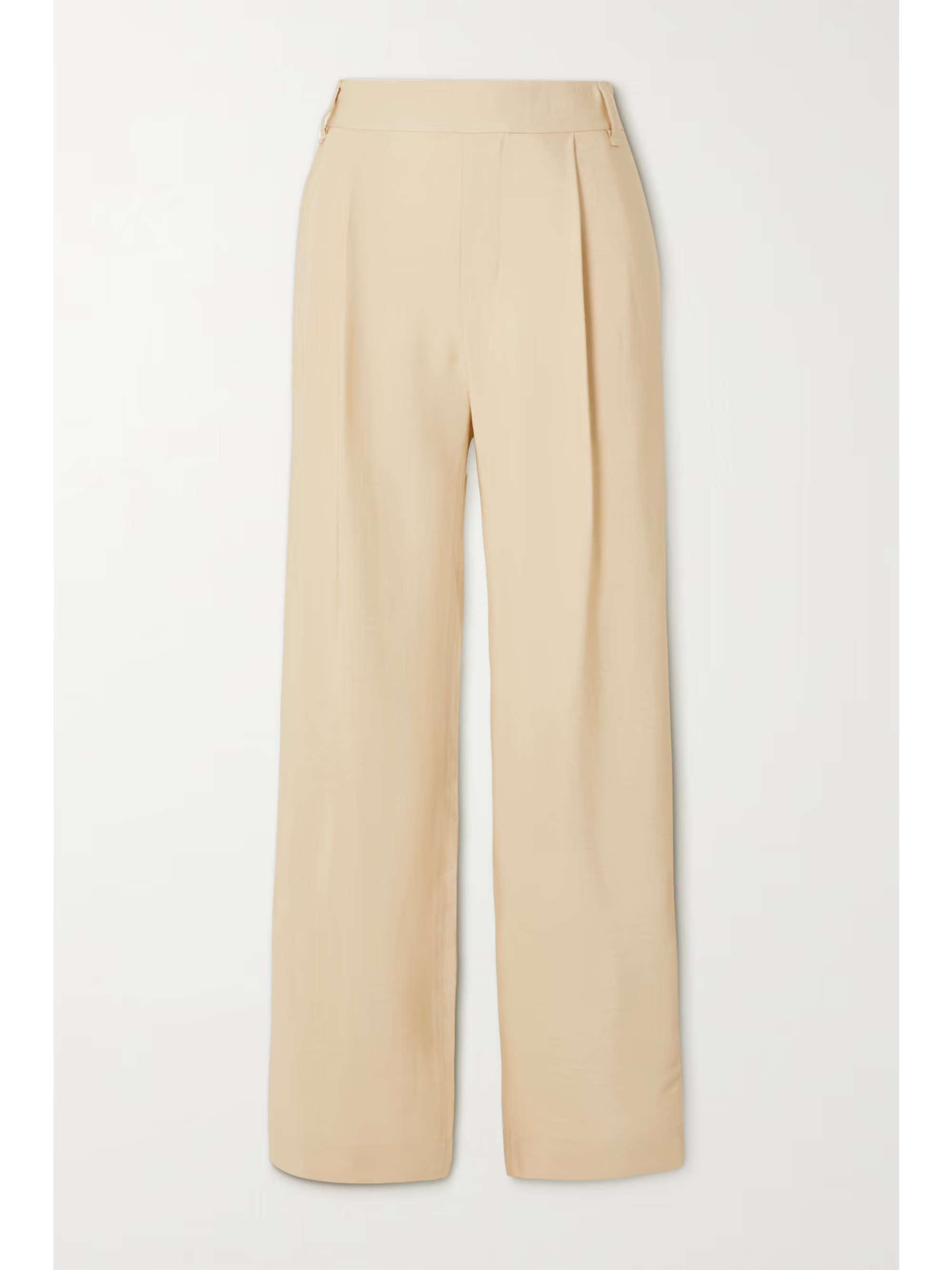 Pleated woven wide-leg pants | NET-A-PORTER (US)