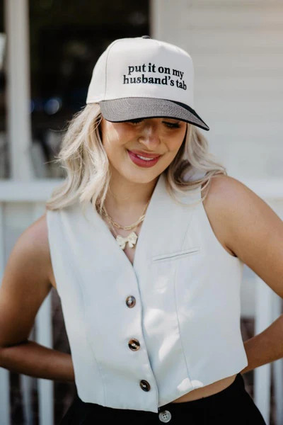 Put It On My Husband's Tab Two-Toned Vintage Hat | Katydid.com