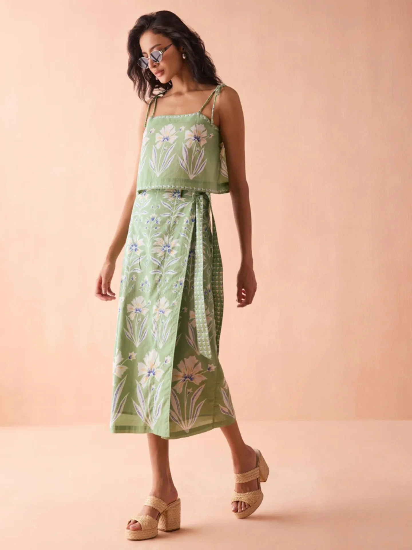 Sammi Skirt in Gwenn Palm | Omika | Beau & Ro