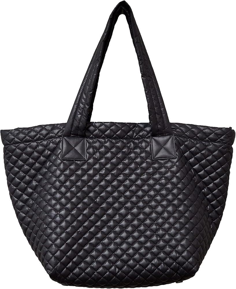 ClaraNY Comfortable Lightweight Large Quilted Zipper Tote with Pouch water repellent Black | Amazon (US)