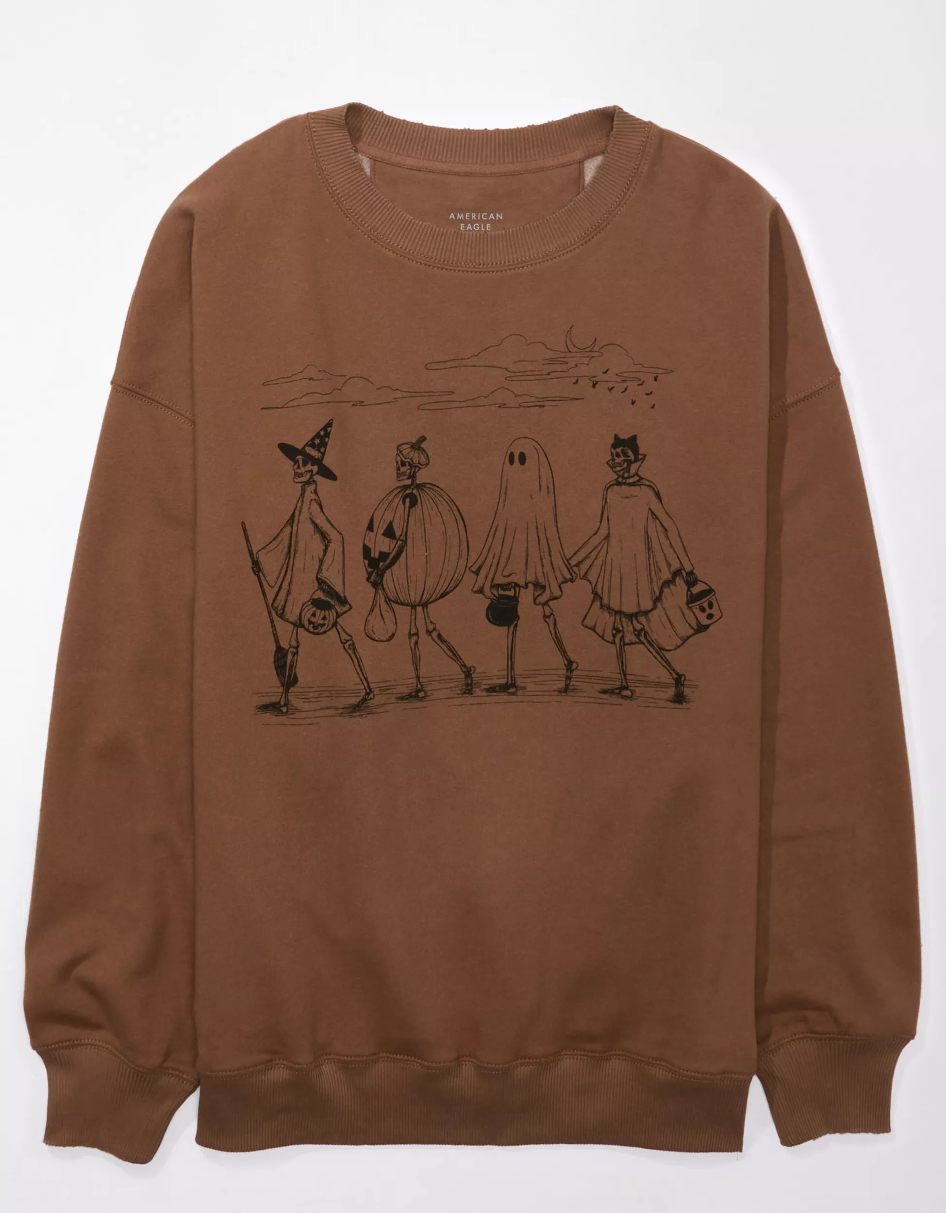 AE Oversized Halloween Graphic Sweatshirt | American Eagle Outfitters (US & CA)
