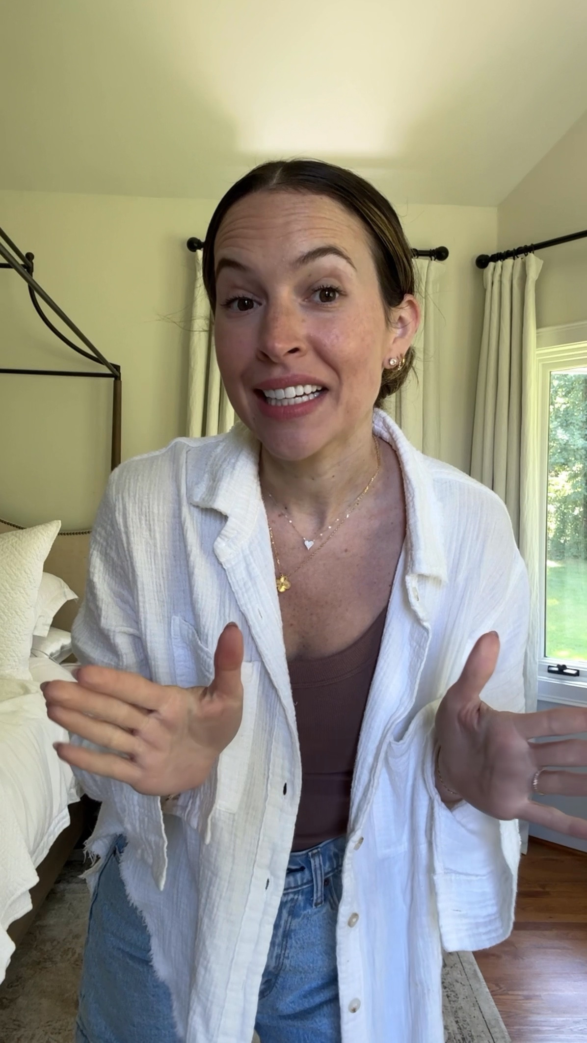 My everyday mom of 2 littles outfit. Love these tanks (run true to size, wearing S) and dad shorts (run true to size, wearing 25). Gauzy shirt runs large (size down for more fitted)  

#LTKStyleTip #LTKSeasonal #LTKFamily