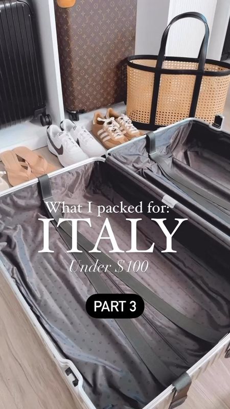 What I packed for Italy under $100!
Everything runs true to sizee

#LTKTravel #LTKOver40 #LTKStyleTip