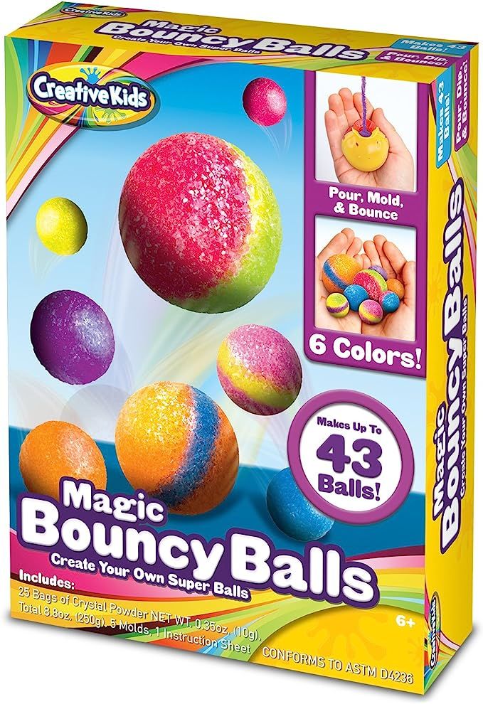 Creative Kids DIY Magic Bouncy Balls - Create Your Own Crystal Powder Balls Craft Kit for Kids - ... | Amazon (US)