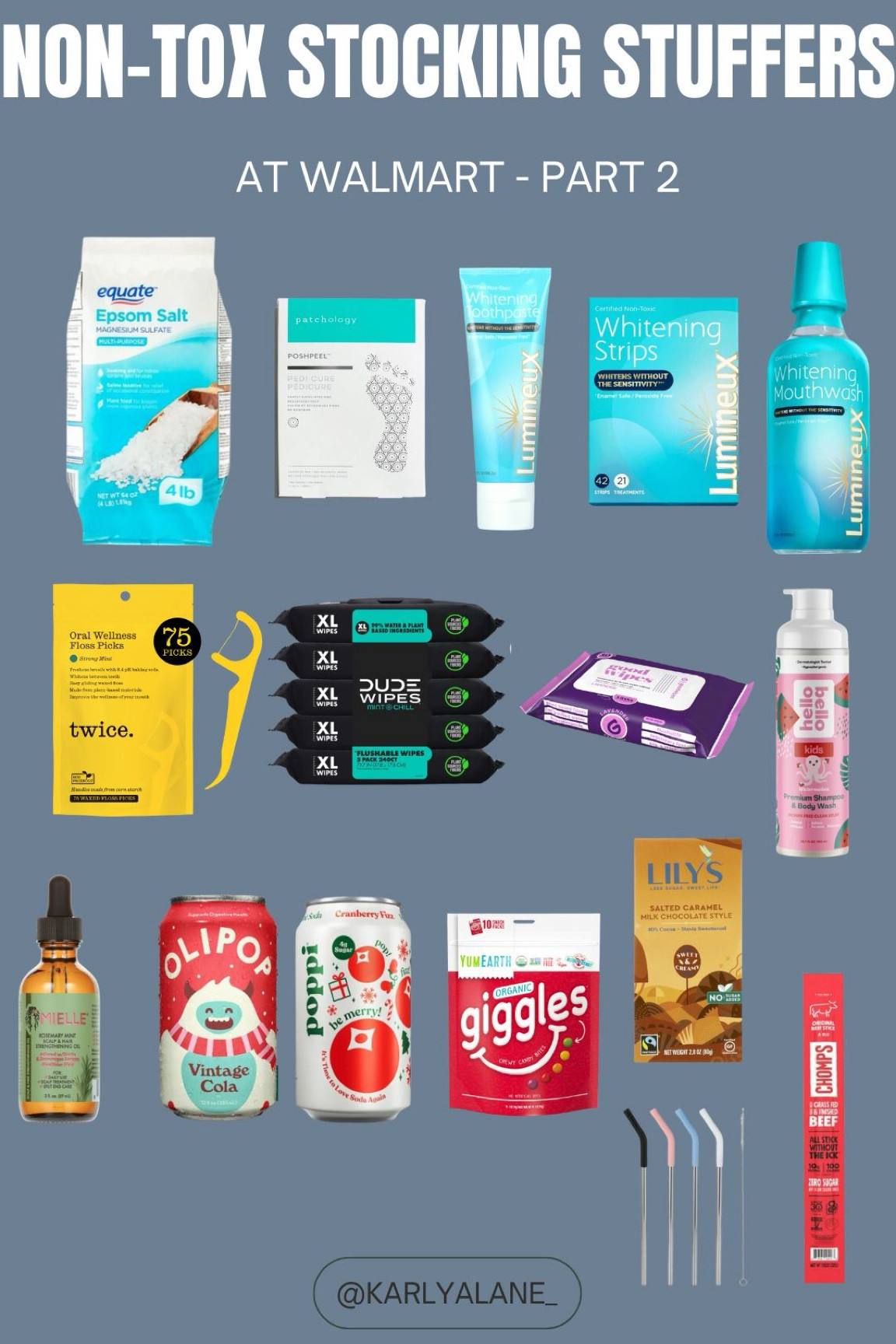 Non-toxic stocking stuffers at Walmart part 2! Find my full non-toxic gift guide here: https://www.karlyalane.com/gift-guide/2024-holiday-gift-guide

#LTKGiftGuide #LTKSeasonal #LTKHoliday