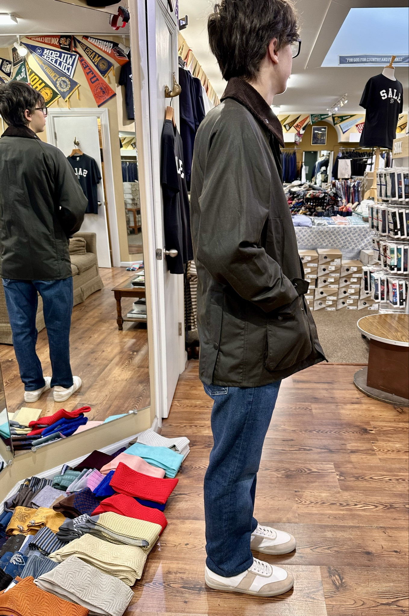 Barbour is a staple in our house! I bought my husband this Barbour Bedale Waxed Jacket/Coat two years ago and my oldest has been begging for one!!! He’s so happy I finally bought him one! He just went through another growth spurt so I’m hoping this will fit him for a LONG time. These are waxed and get better with age. You can also order a hood to attach to them! They are truly a classic that will only get better over time🧥 #Barbour #waxedjacket #waxedcoat #menswear 

#LTKmens #LTKstyletip #LTKSeasonal