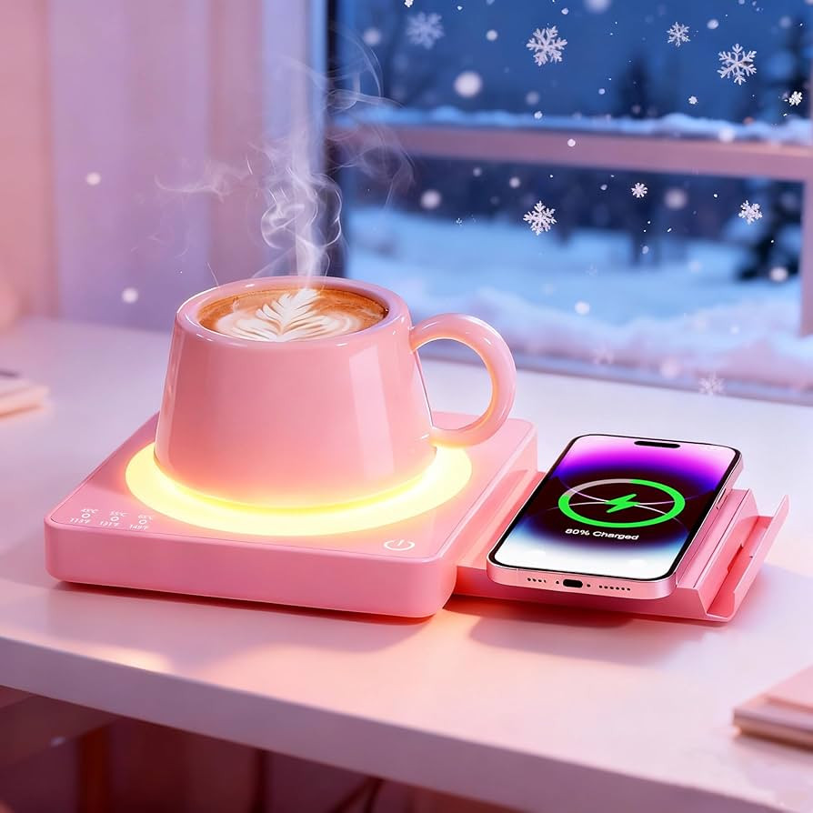 Coffee Mug Warmer with 15W Wireless Charging, Cup Warmer for Desk, 3 Temp Settings, Smart Candle ... | Amazon (US)