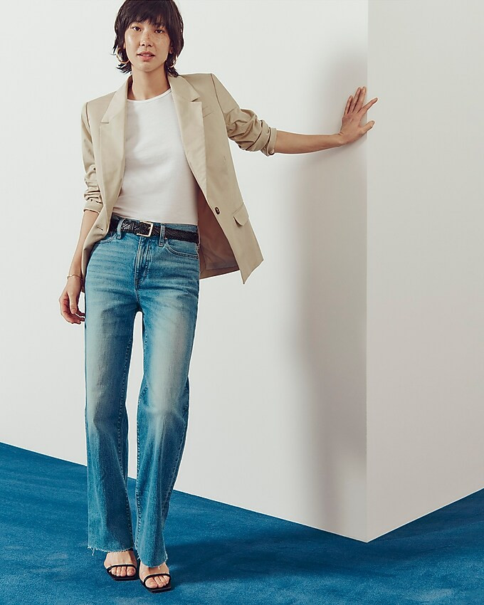 Full-length slim wide-leg jean in Tea Time wash | J. Crew US