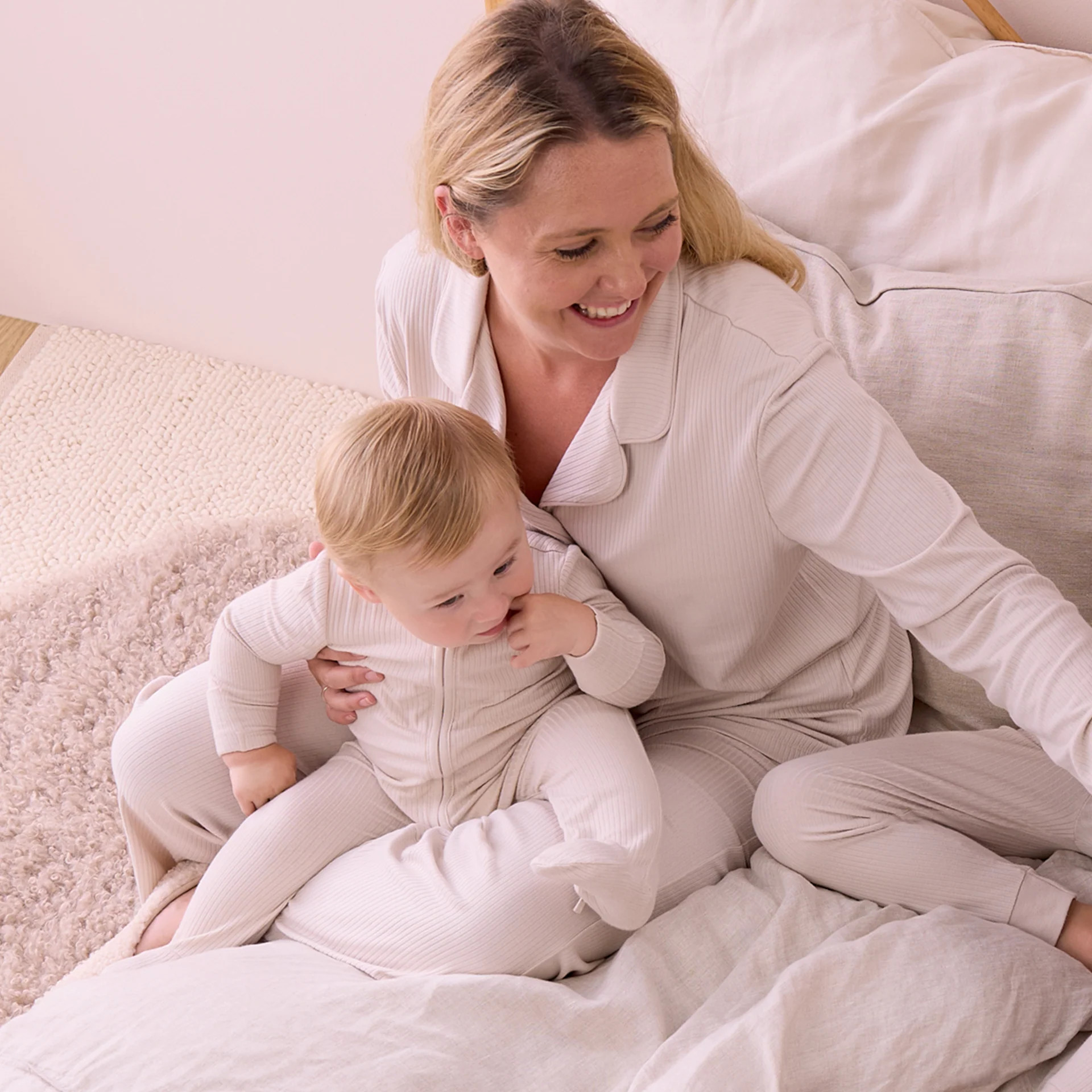 Women's Ribbed Collared Pyjamas | Baby Mori