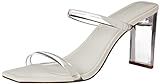 The Drop Women's Avery Square Toe Two Strap High Heeled Sandal, Clear Heel, 9 | Amazon (US)