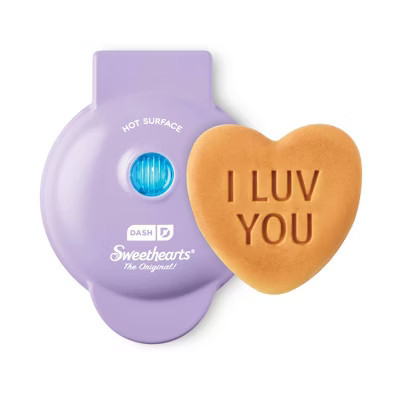 Dash x Sweethearts Mini Waffle Maker Purple I luv u | Target