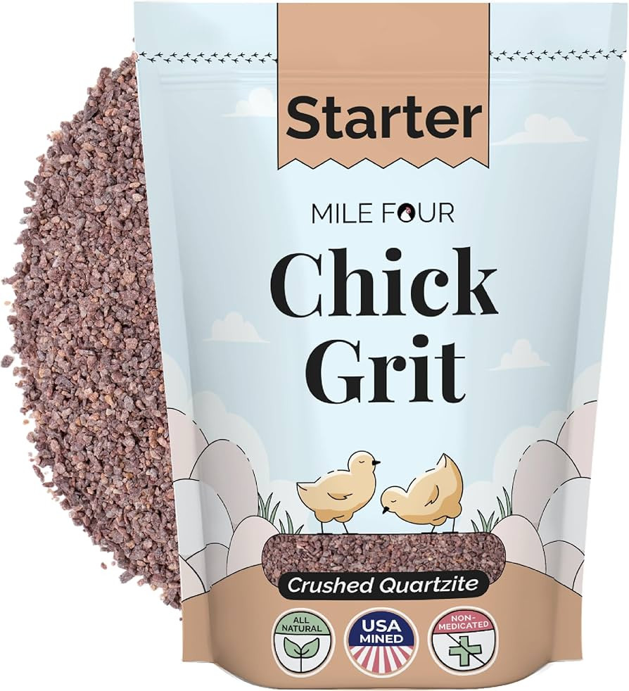 Mile Four Chick Grit for Baby Chicks - Chickens Age 0-8 Weeks, 100% Natural Mineral Chick Grit Qu... | Amazon (US)