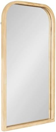 Kate and Laurel Occonor Modern Wooden Arched Mirror, 20 x 36, Natural, Transitional Arch Wall Mir... | Amazon (US)