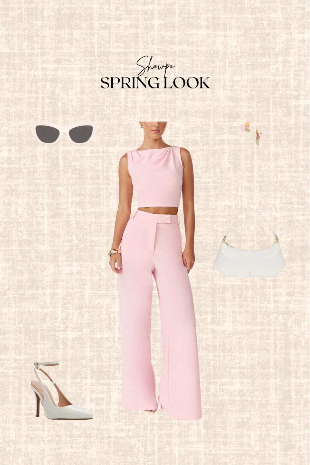 Showpo Spring Look! 

Pink set, sunglasses, earrings, heels, handbag 

#LTKSpringSale #LTKootd #LTKSeasonal