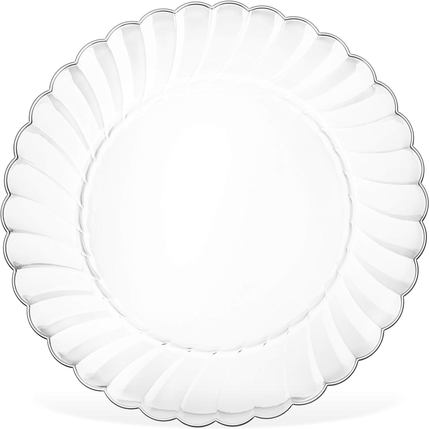 Oasis Creations Premium Hard Plastic Plate Set 50 x 6” Clear Round Plates - Washable & Reusable... | Amazon (US)
