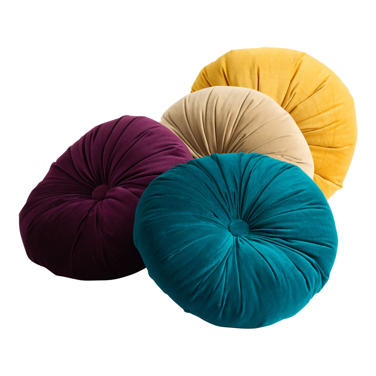 Round Tufted Velvet Throw Pillow by World Market | World Market