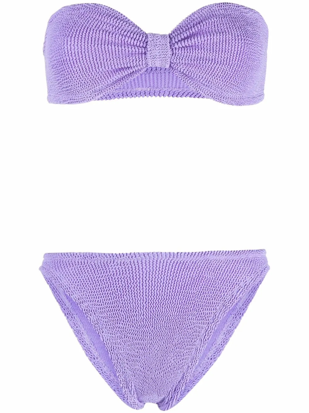 Hunza G Jean Knit Bandeau Bikini - Farfetch | Farfetch Global