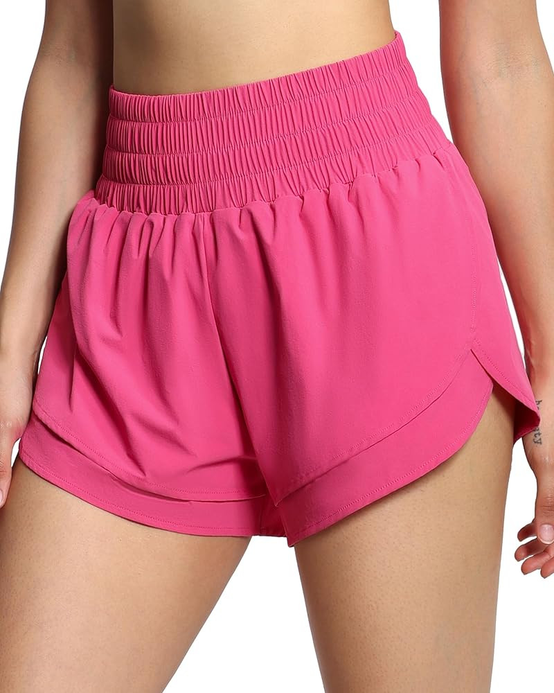 THE GYM PEOPLE Women's High Waisted Worktout Shorts Quick Dry Running Athletic Shorts with Mesh L... | Amazon (US)