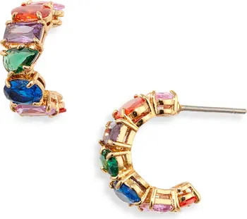 kate spade new york small stone hoop earrings | Nordstrom | Nordstrom