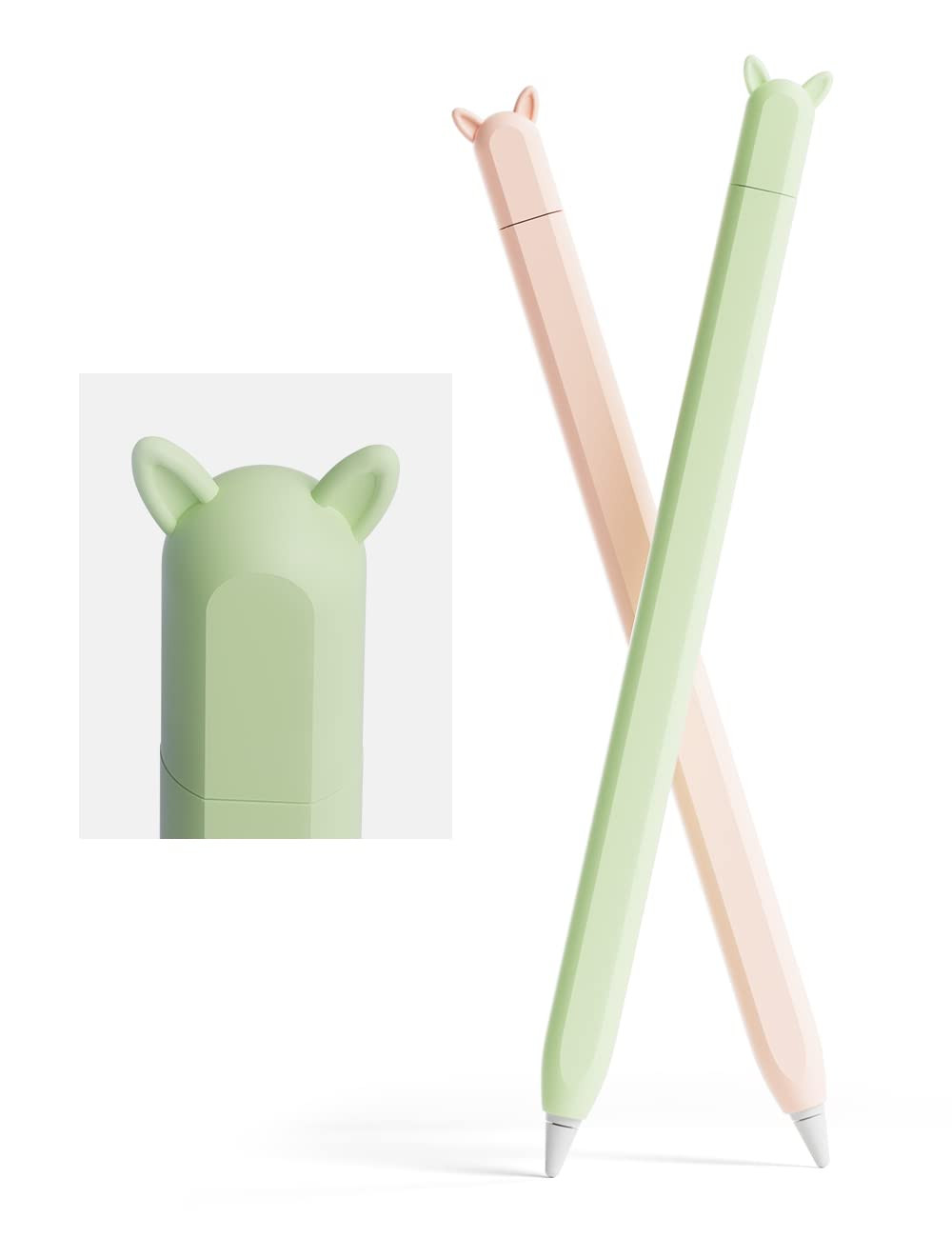 2 Pack Cute Ear Case Silicone Skin Cover Compatible with Apple Pencil 2nd Generation Accessories ... | Amazon (US)