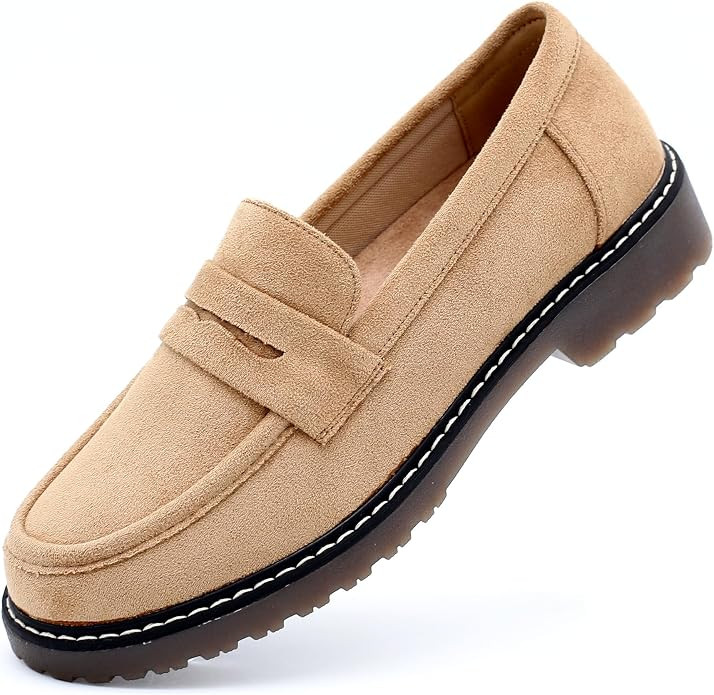 Women's Chunky Loafers, Platform Comfortable Slip-On Dressy Fashion Driving Moccasins Women | Amazon (US)