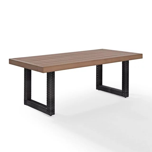 Crosley Beaufort Pedestal Patio Coffee Table in Brown | Walmart (US)