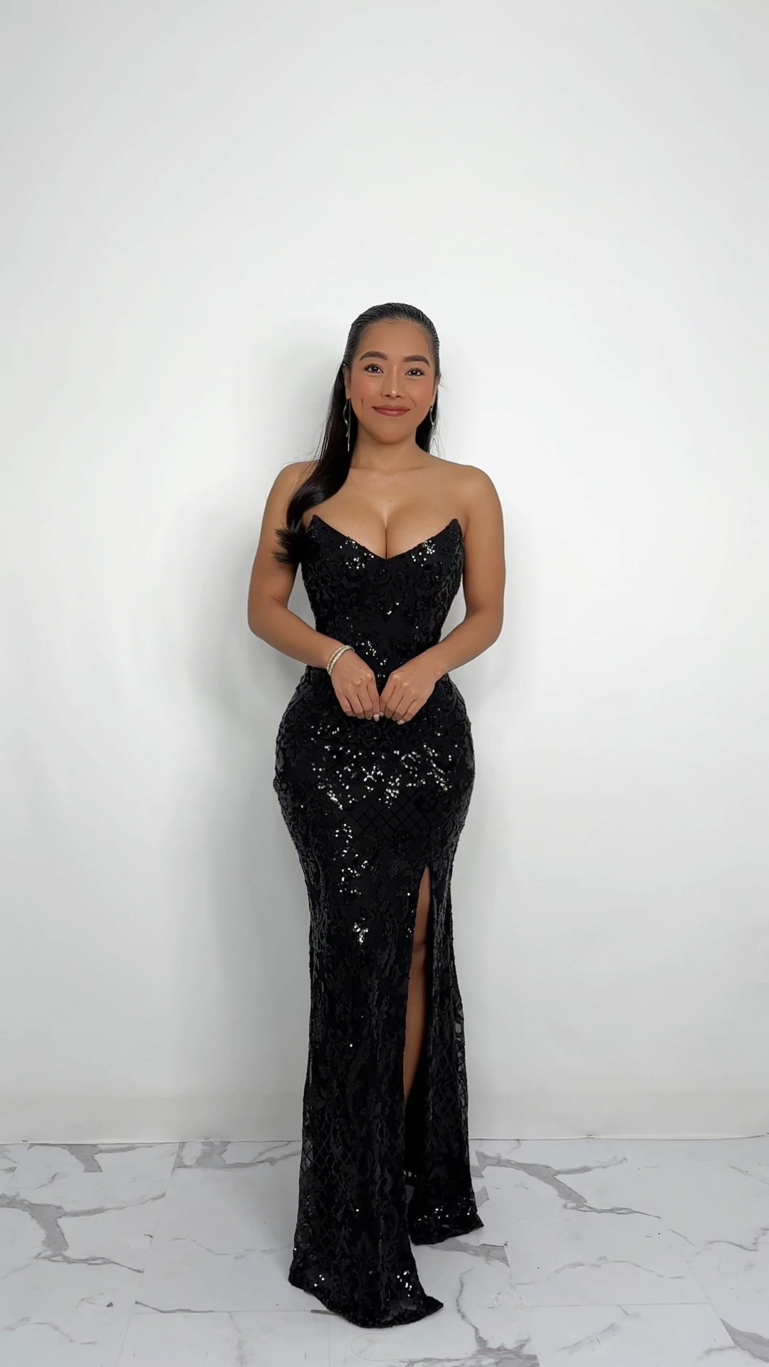 formal dress corset Strapless Sheer Corset Satin Prom Dress with Beading Peacock / 4