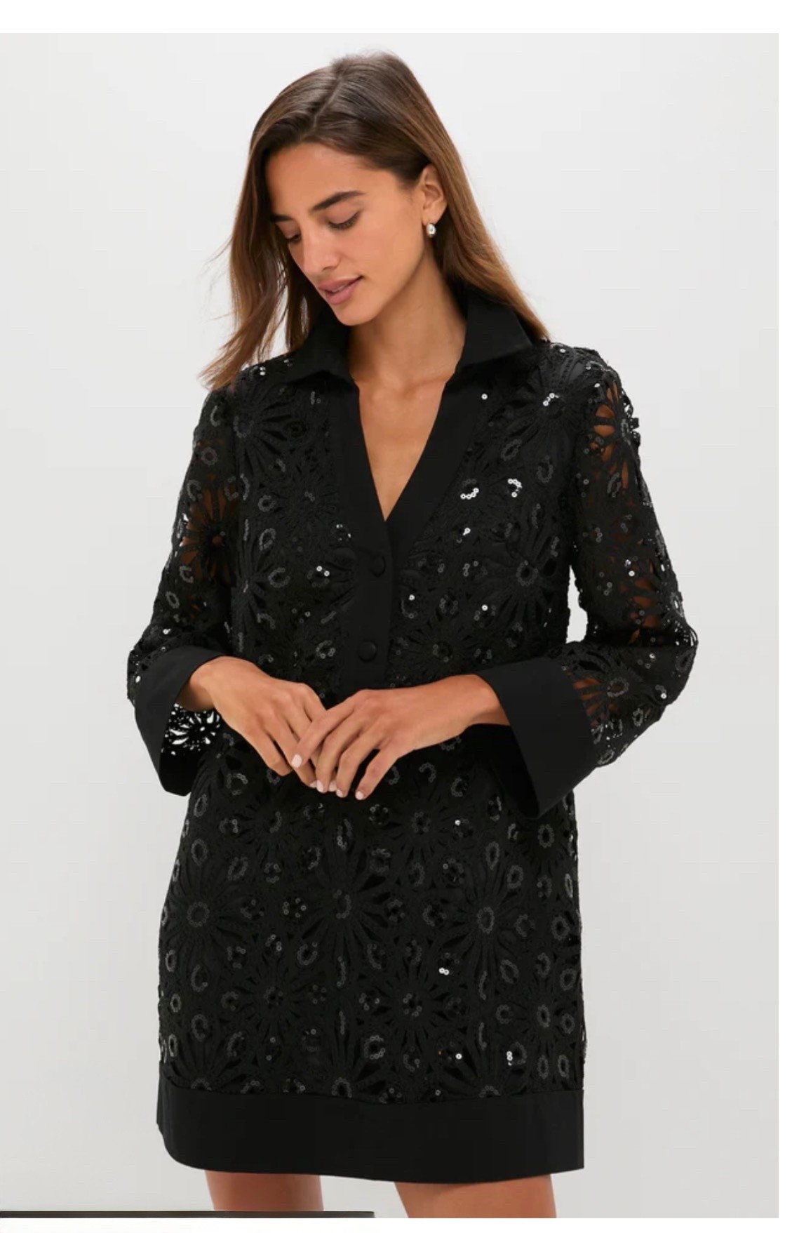 TUCKERNUCK
Black Crochet Sparkle Collier Dress

hello to your new party crush—Collier, now in sparkling black crochet. Feminine but never fussy, it’s perfect for cocktail nights, holiday dinners, or just showing up and shining. Keep it effortless with strappy heels, a bold earring, and zero overthinking—this dress does all the talking.

#LTKGiftGuide #LTKHoliday #LTKFindsUnder100