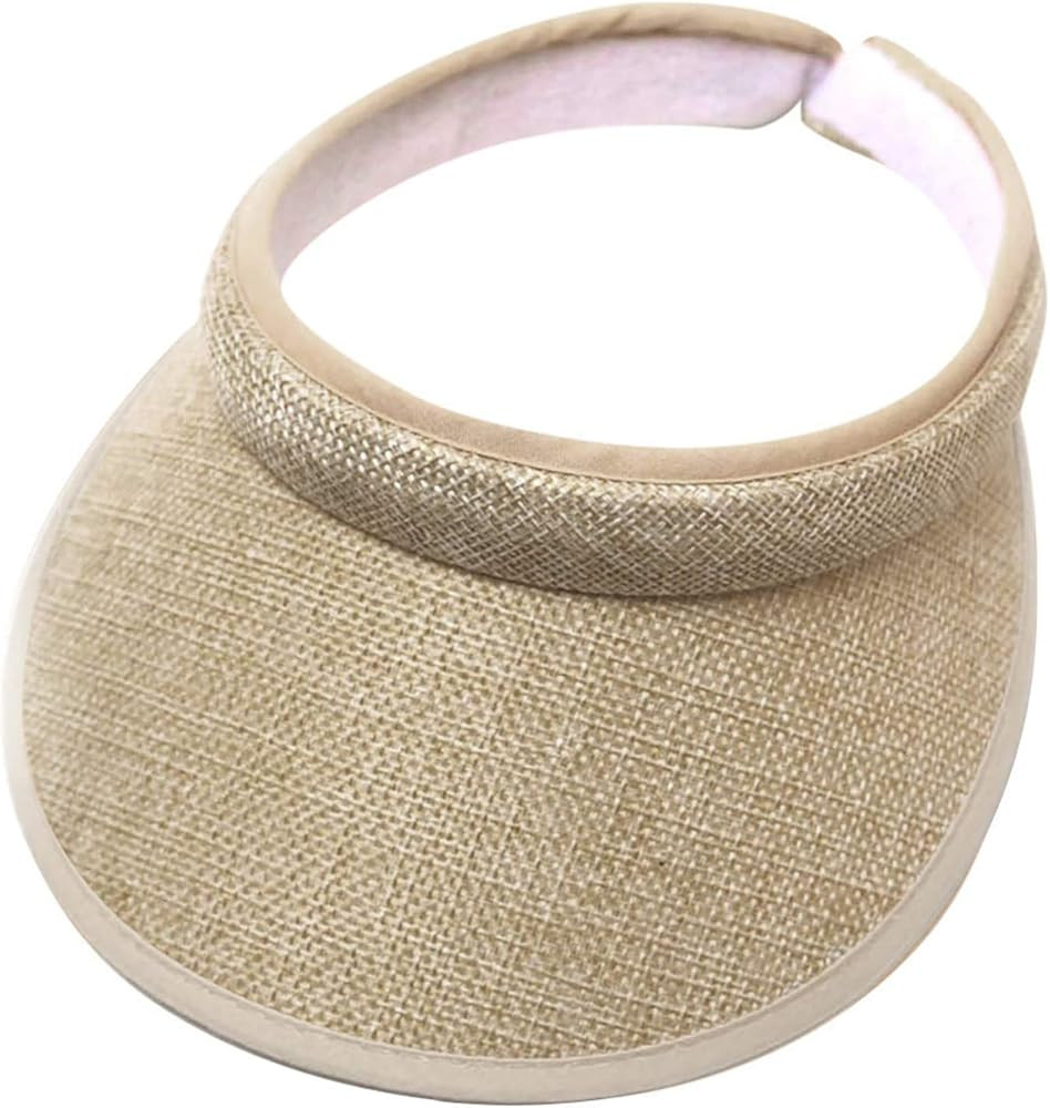 Sun Visor Hats Women's Summer Wide Brim UV Protection Beach Caps Outdoor Golf Tennis Baseball Run... | Amazon (US)