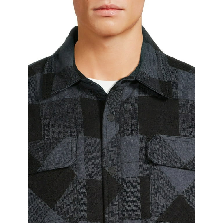 George Men's and Big Men's Plaid Flannel Shirt Jacket, Sizes S-3XL | Walmart (US)
