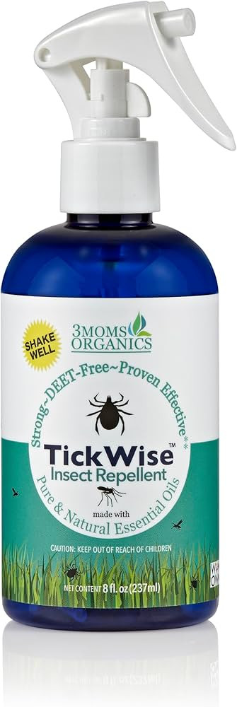 3 Moms Organics TickWise | 8oz Extra Strength, DEET- Free, Tick and Insect Repellent | Plant Base... | Amazon (US)