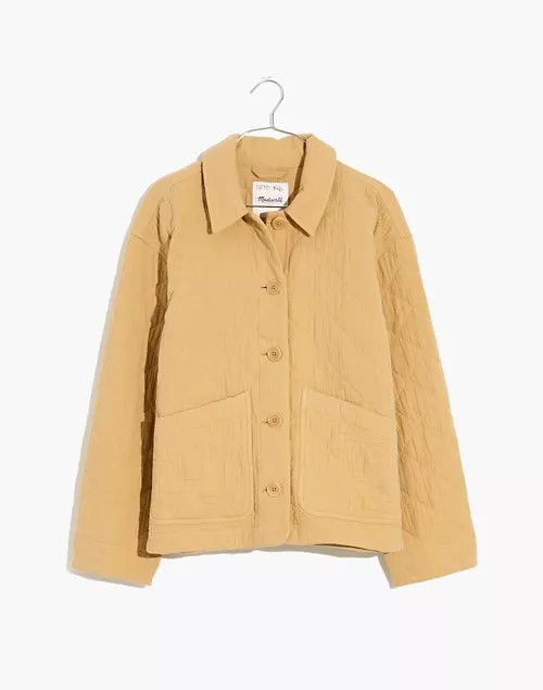 Quilted Lightspun Cropped Shirt-Jacket | Madewell