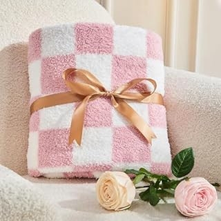GCQC Checkered Throw Blanket, Knitted Checkerboard Grid Warmer Fluffy Shaggy Soft Cozy Fuzzy Bed ... | Amazon (US)