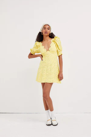 Natalia Puff Sleeve Mini Dress | For Love & Lemons