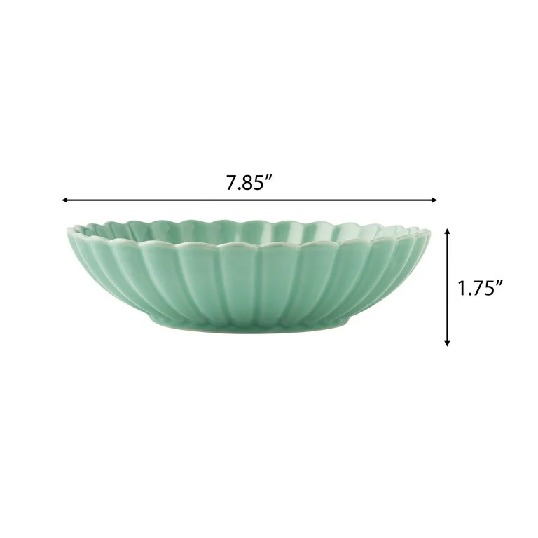 The Pioneer Woman Colette Stoneware Dinner Bowls, Green, Set of 4 | Walmart (US)